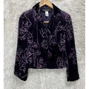 Jones New York Purple Velvet Size 2 Petite Chic Holiday New Year Eve Festive